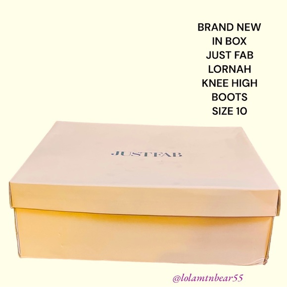 BRAND NEW JUST FAB KNEE HIGH BLK BOOTS-SOFT SILKY/STRETCH BACK & FLAT HEEL-SZ 10 - Picture 16 of 16